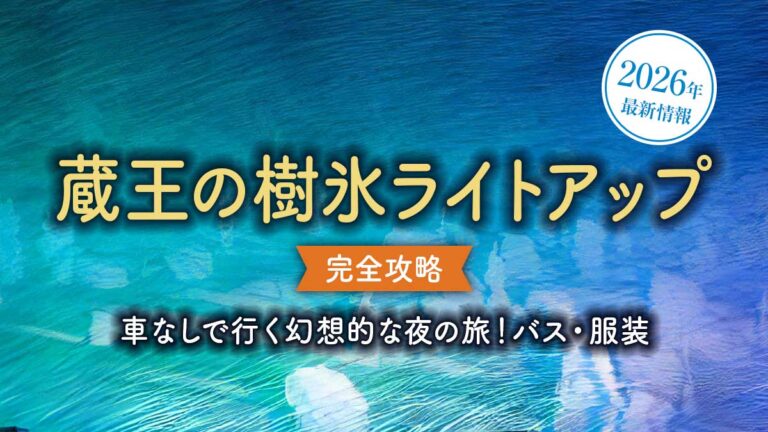 蔵王の樹氷ライトアップ【完全攻略】車なしで行く幻想的な夜の旅！バス・服装・2026年最新情報