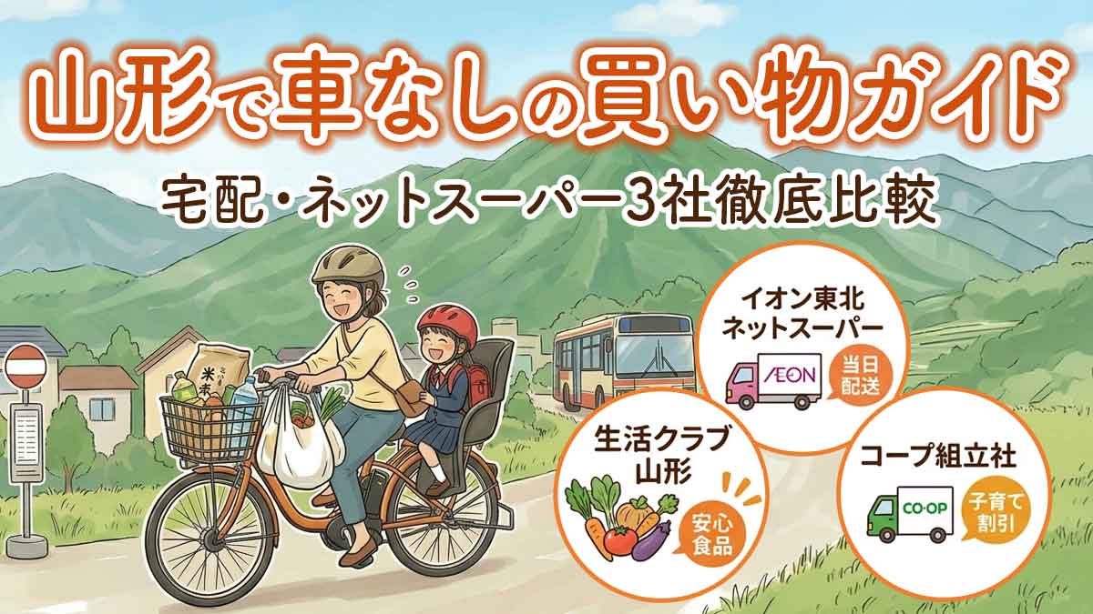 山形で車なしの買い物ガイド｜宅配・ネットスーパー3社徹底比較